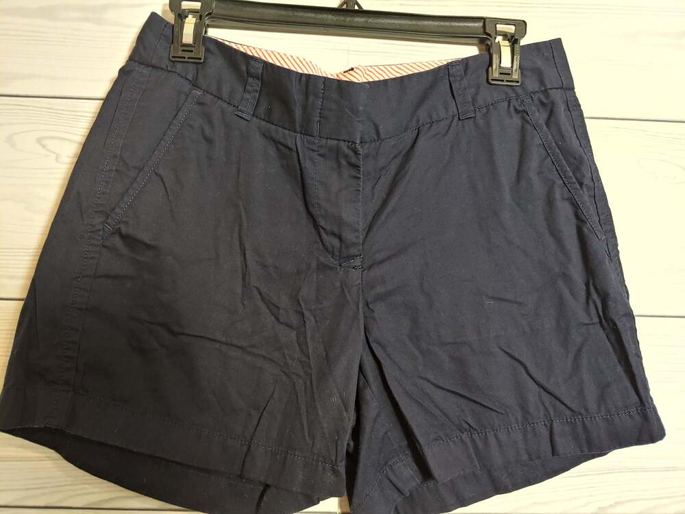 Womens J.Crew Navy Chino Cotton Shorts size 4
